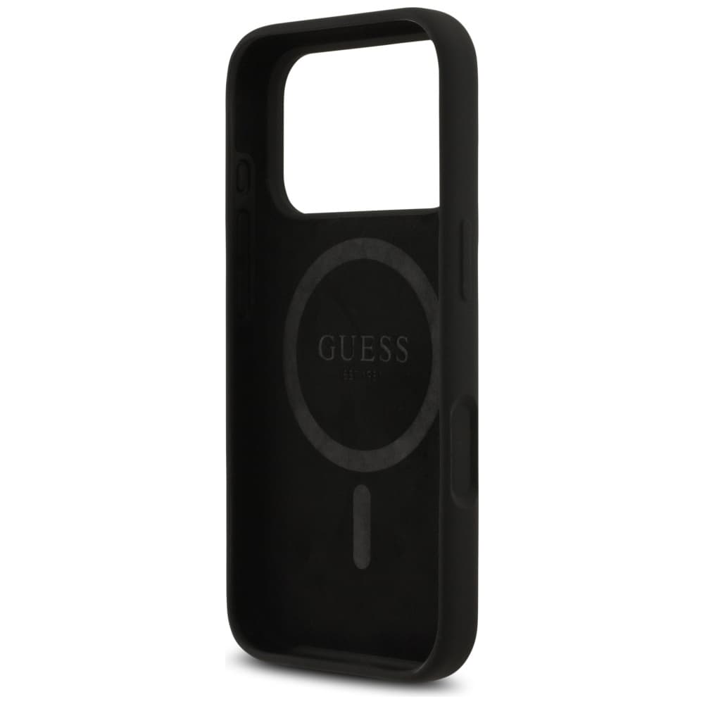 Guess Silicone Triangle Logo MagSafe iPhone 17 Pro černý - náhled 4