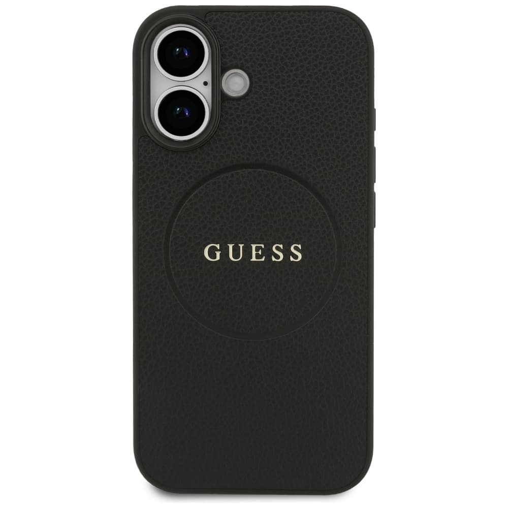 Guess Grained Gold Ring MagSafe GUHMP17SPGHSMMK iPhone 17 Černá - náhled 4