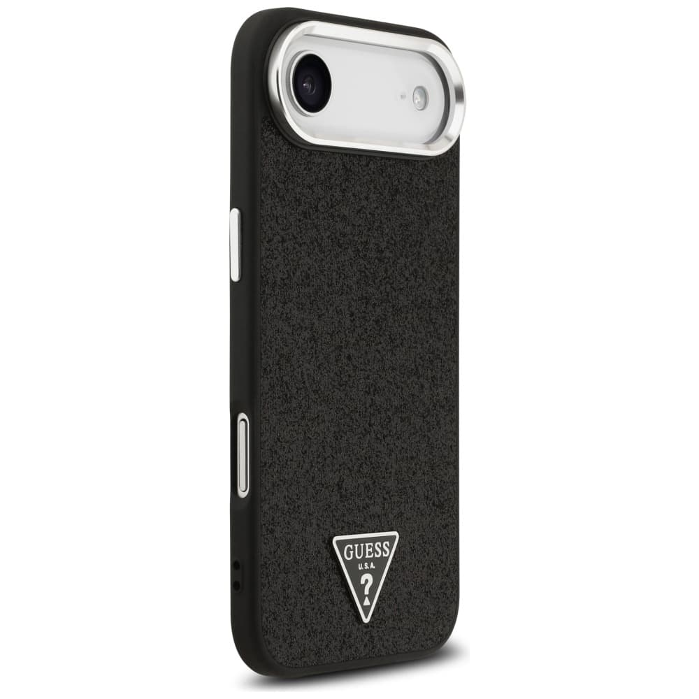 Guess Glitter Triangle Logo MagSafe iPhone 17 Air Černý - náhled 4