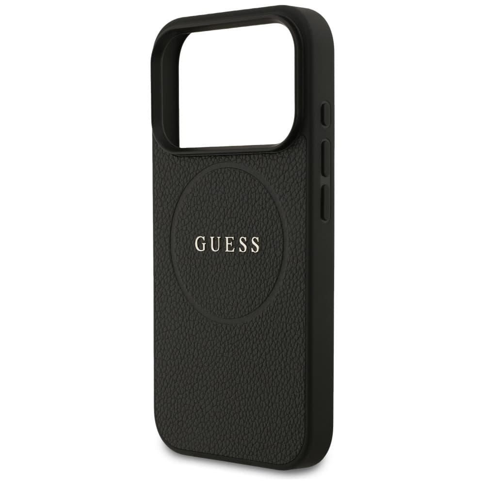 Guess Grained Gold Ring MagSafe GUHMP17XPGHSMMK iPhone 17 Pro Max Černá - náhled 4