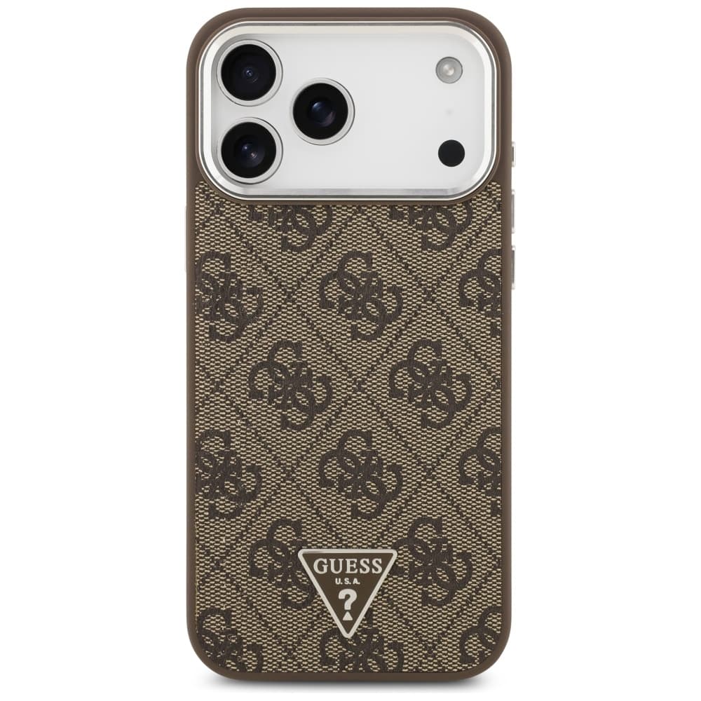 Guess Hardcase 4G Triangle Logo MagSafe iPhone 17 Pro Max hnědý - náhled 4