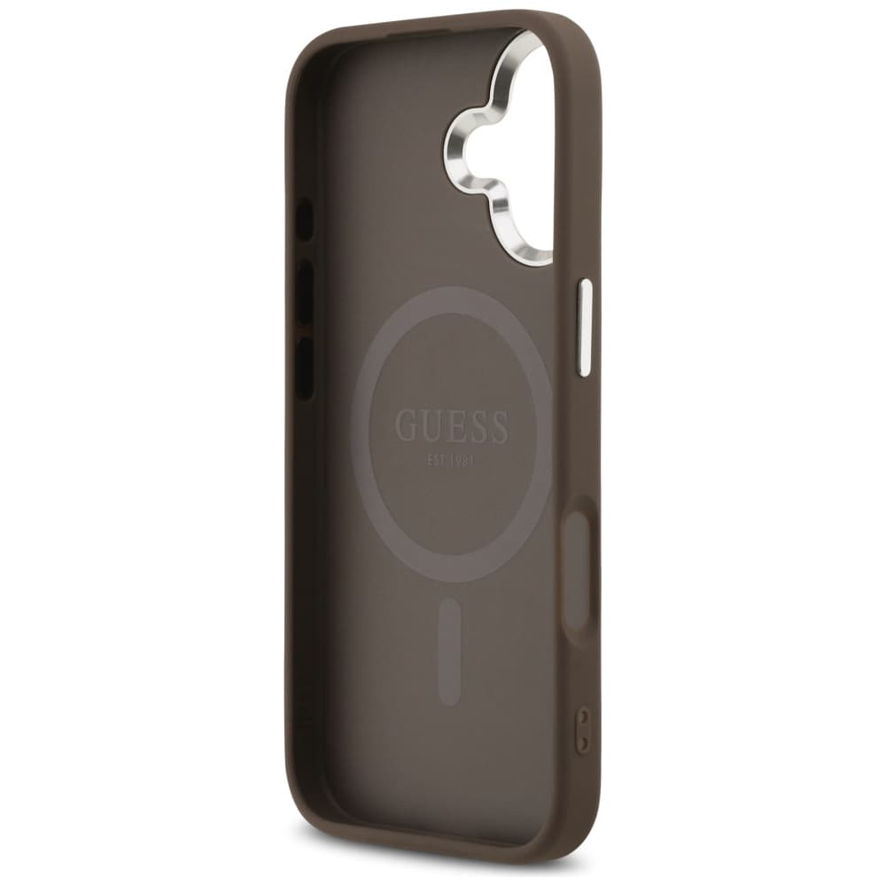 Guess Hardcase 4G Triangle Logo MagSafe iPhone 17 hnědý - náhled 4