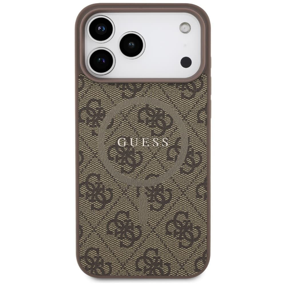Guess 4G Ring Classic Logo MagSafe iPhone 17 Pro hnědý - náhled 4