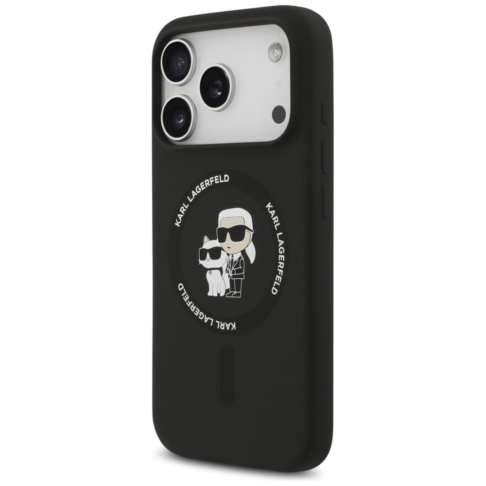 Karl Lagerfeld Silicone Ring MagSafe iPhone 17 Pro černá Karl&amp;Choupette - náhled 4