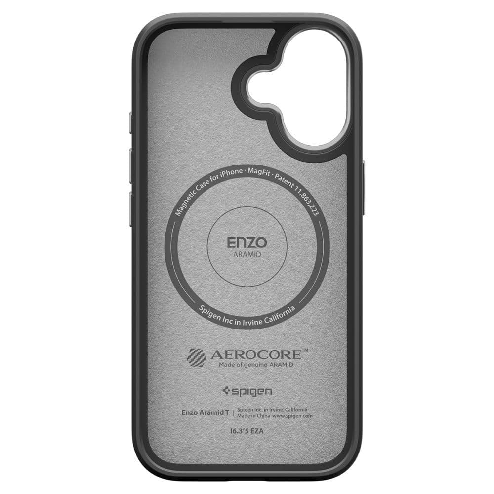 Spigen Enzo Aramid "T" MagSafe pro iPhone 17 černá stříbrná - náhled 4