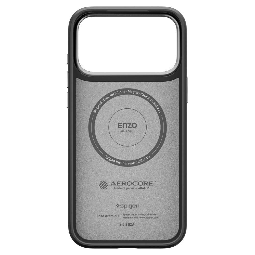 Spigen Enzo Aramid "T" MagSafe pro iPhone 17 Pro černá stříbrná - náhled 4