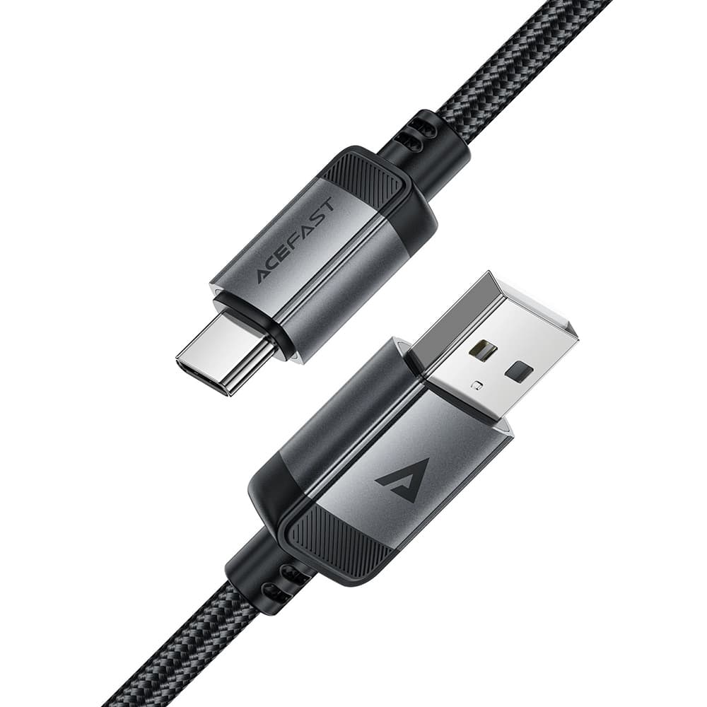 Acefast Data Cable C20-04 USB na Type-C 3A rychlé nabíjení odolný nylon 1.2m černý - náhled 4