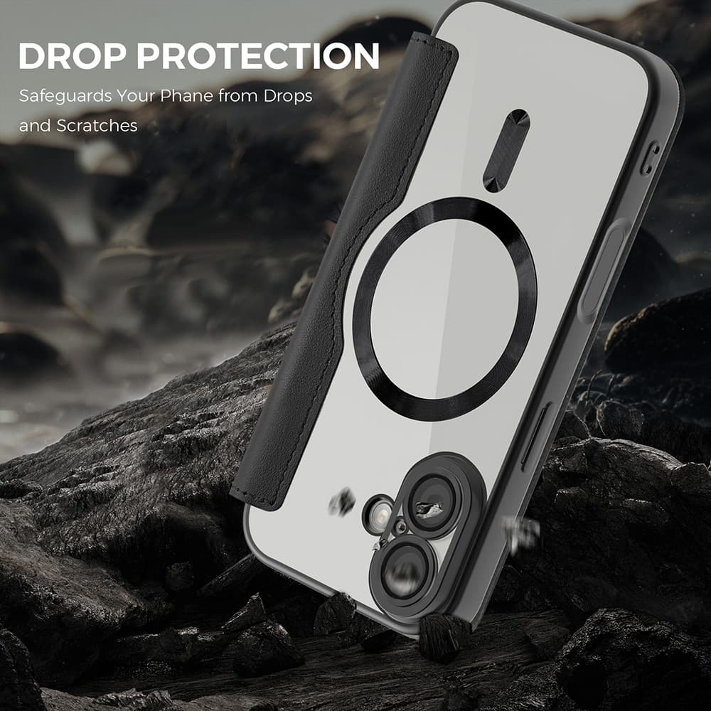 Pouzdro na knihu Techsuit SmartMag iPhone 17 černé - náhled 4