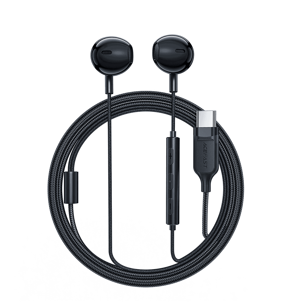 Acefast Wired Earphones L2 Type-C černé s mikrofonem a ovládáním 1.2m - náhled 4