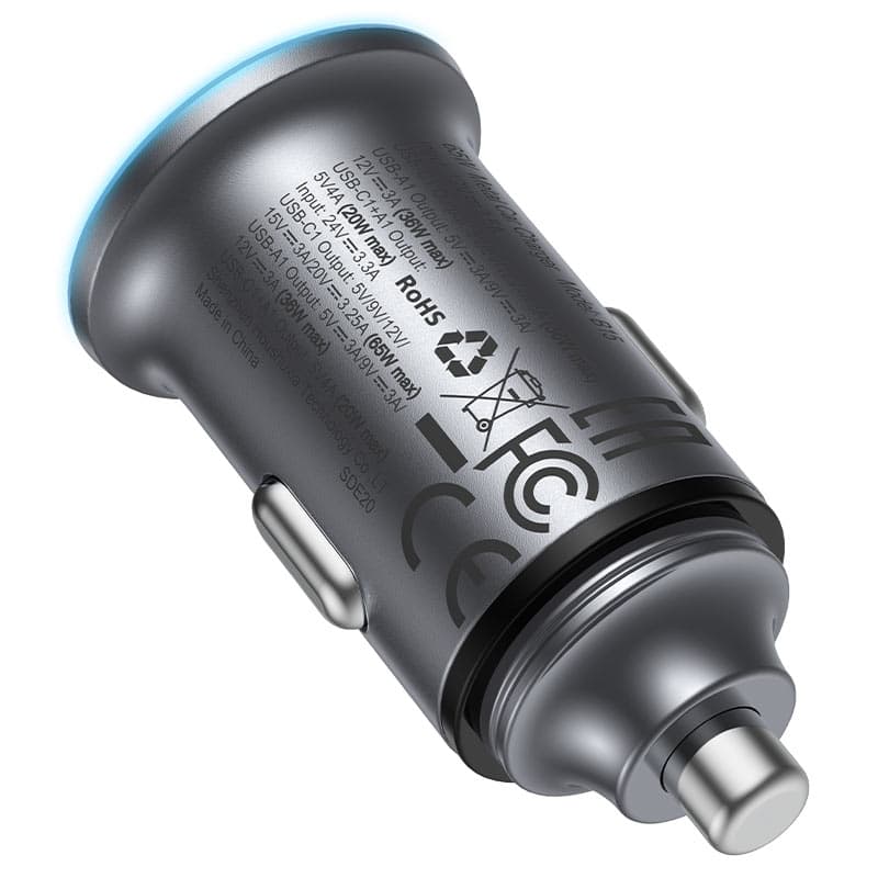 Acefast - nabíječka do auta (B15) - rychlé nabíjení, USB, Type-C, 65W, hliníková slitina - Metal Gray - náhled 4