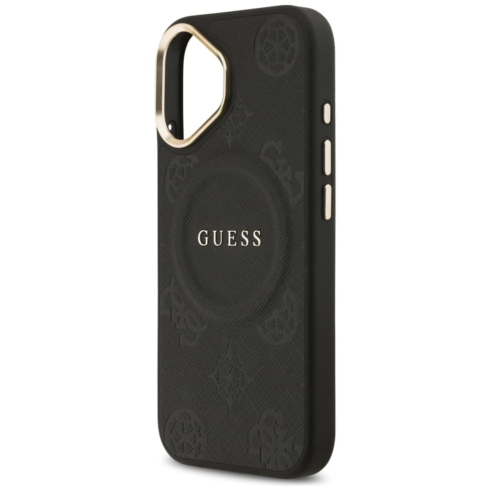 Kryt Guess - Peony Hot Stamp MagSafe (GUHMP17SPSAMSECK) - iPhone 17 Černý - náhled 4