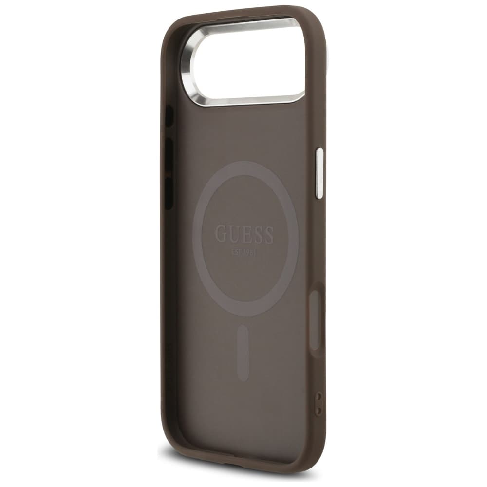 Guess Hardcase 4G Triangle Logo MagSafe iPhone 17 Air hnědý - náhled 4