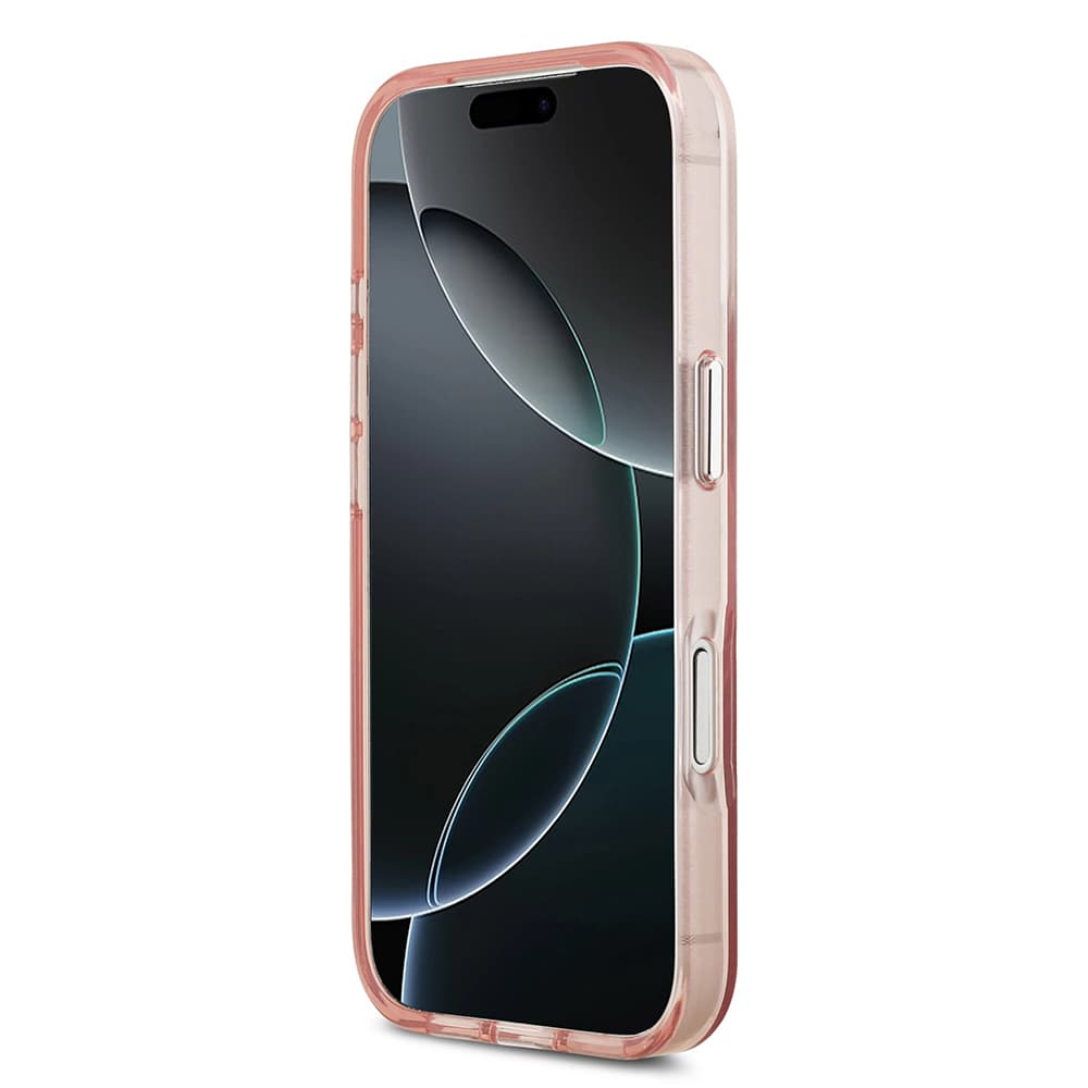 Guess IML Gradient Triangle Logo MagSafe iPhone 17 Pro růžová - náhled 4