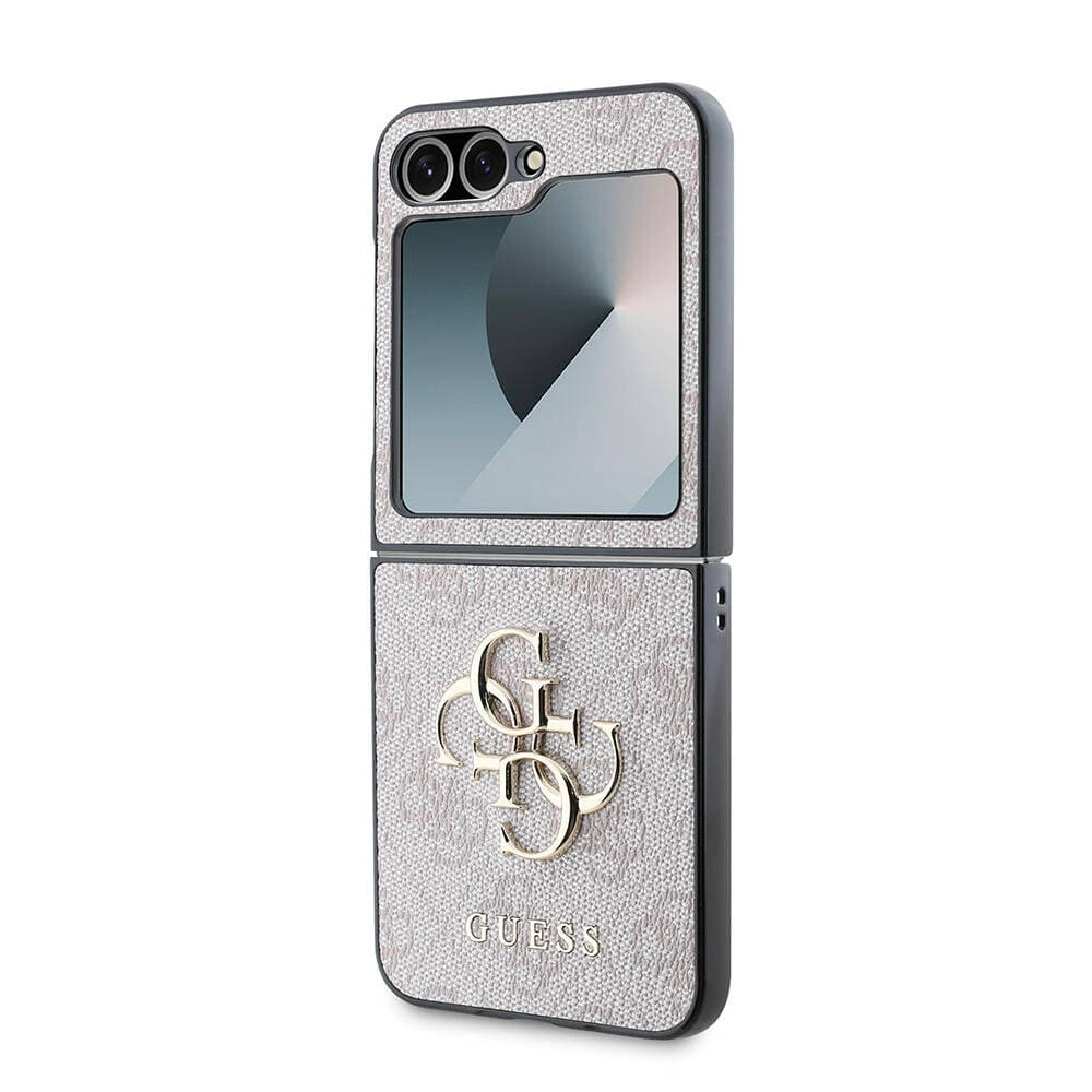 Guess Leather 4G Metal Logo pouzdro Samsung Galaxy Z Flip7 černé - náhled 4