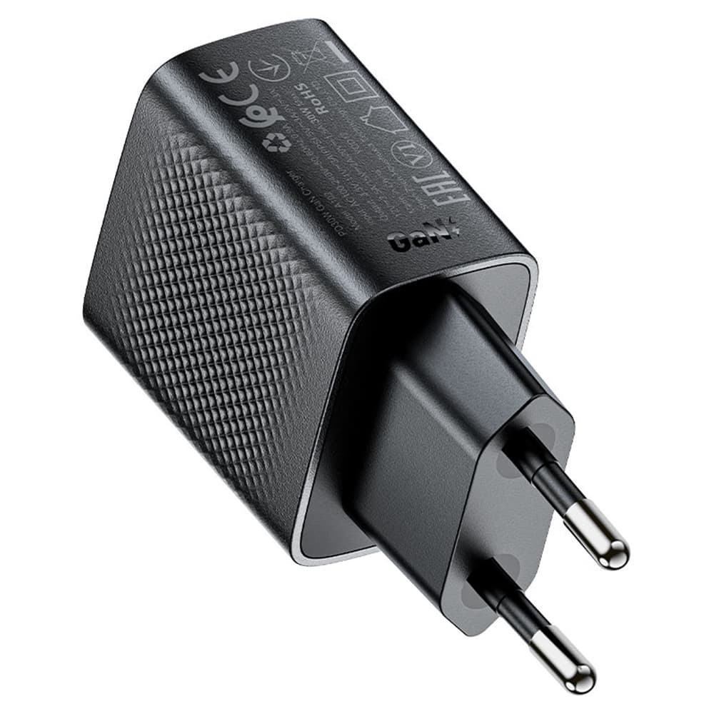 Acefast Wall Charger A102 GaN Rychlonabíječka Type-C PD30W Smart Chip černá - náhled 4