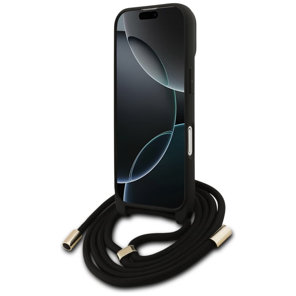 Guess Hardcase 4G CBDY Big Logo s popruhem iPhone 17 hnědý - náhled 4