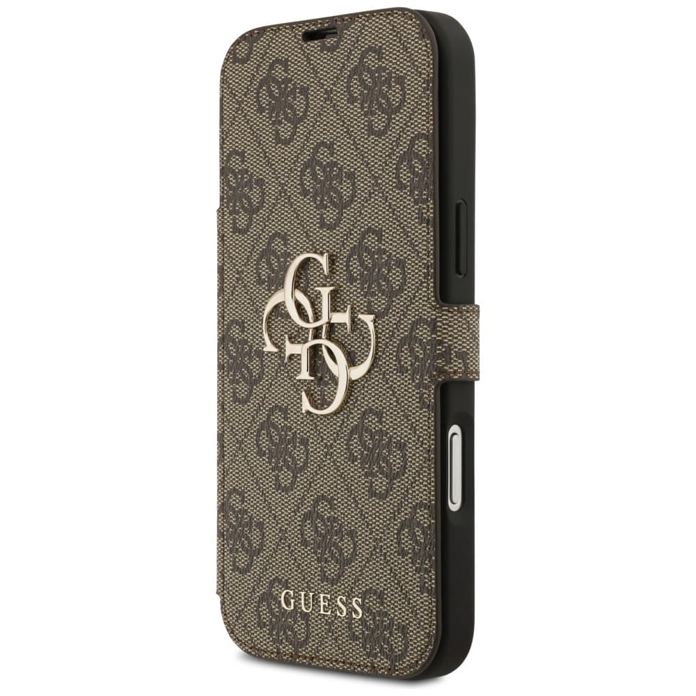 Guess Book 4G Metal Logo pouzdro iPhone 17 Pro Max hnědé - náhled 4