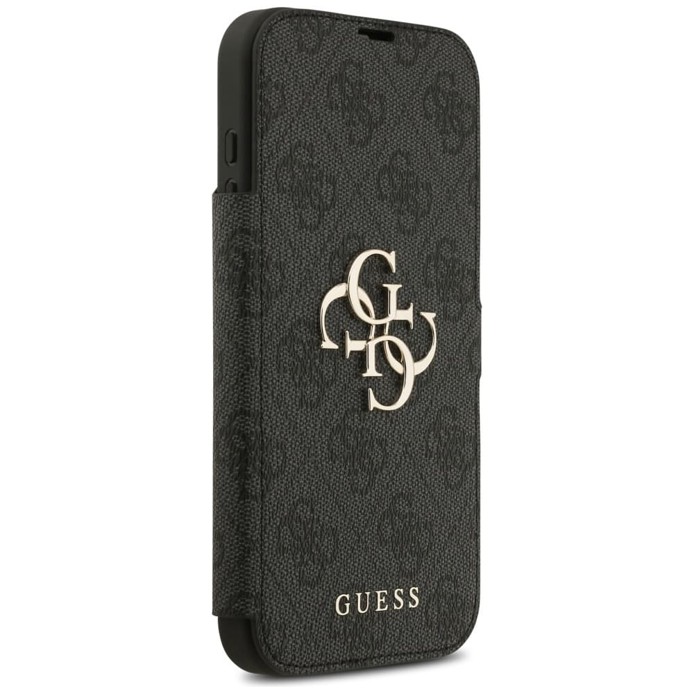 Guess Book 4G Metal Logo pouzdro iPhone 17 Pro Max černé - náhled 4