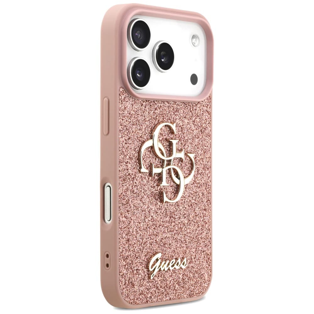 Guess Fixed Glitter Big 4G GUHCP17LHG4SGP iPhone 17 Pro růžová - náhled 4
