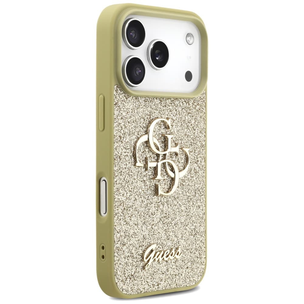 Guess Fixed Glitter Big 4G pouzdro iPhone 17 Pro zlatá - náhled 4