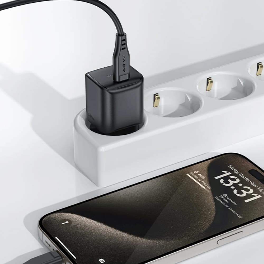 Acefast Wall Charger Mini A73 GaN technologie PD20W malý design černá - náhled 4
