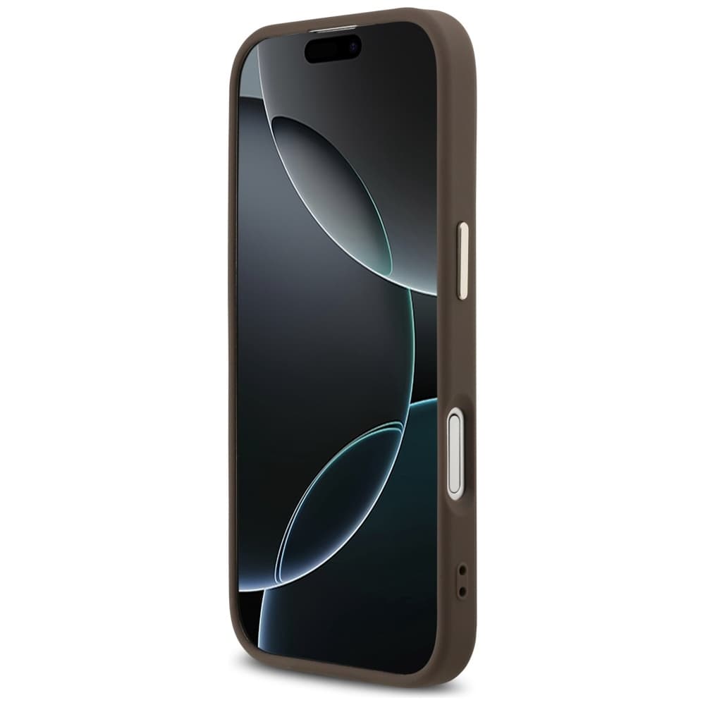 Guess Hardcase 4G Triangle Logo MagSafe iPhone 17 hnědý - náhled 4