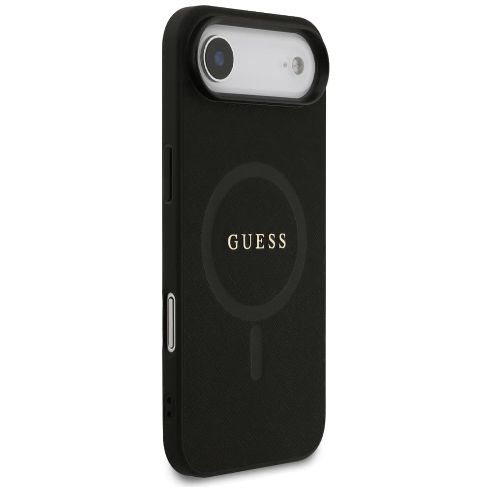 Guess Saffiano Classic Logo MagSafe pouzdro iPhone 17 Air černé - náhled 4