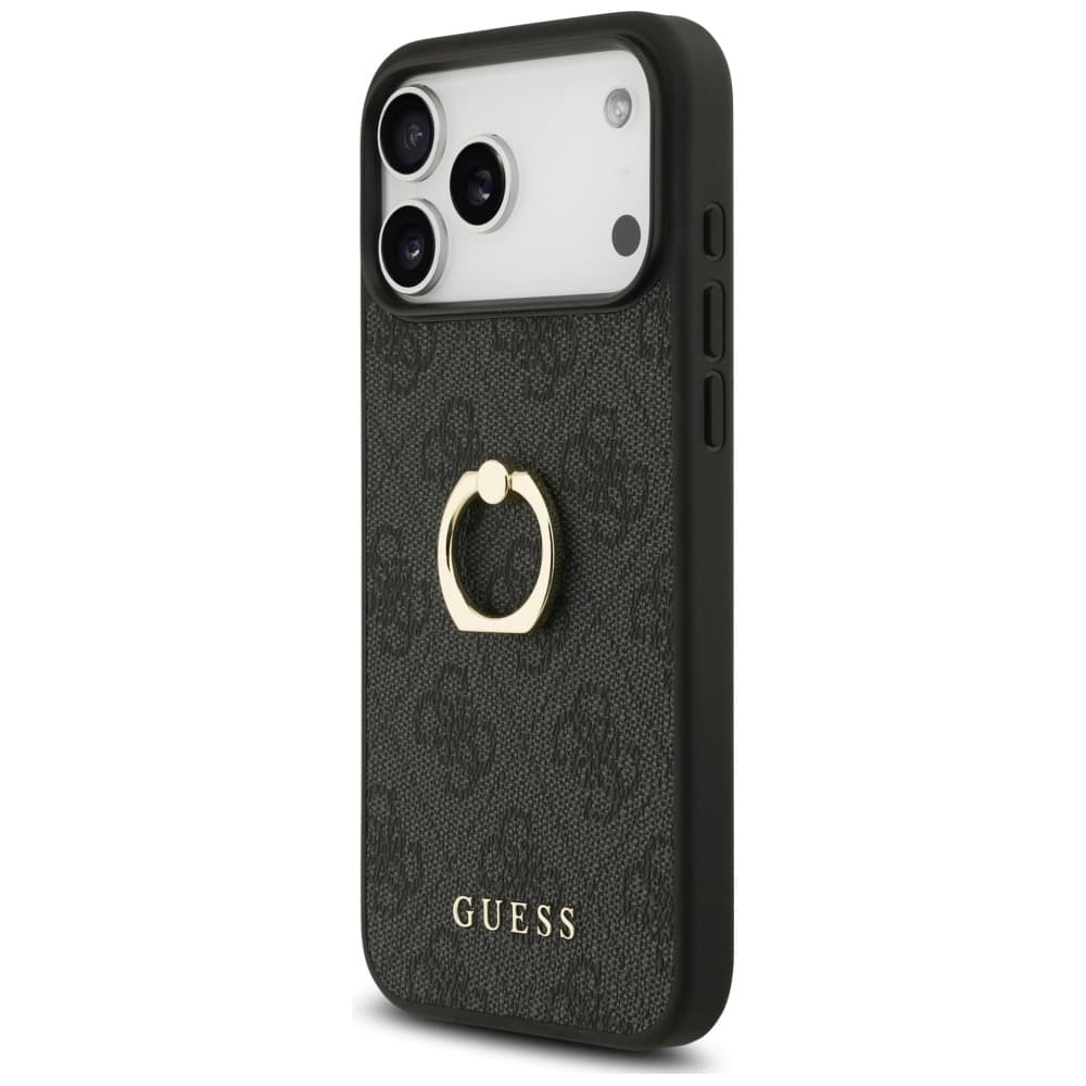 Guess Hardcase 4G Ring Stand pro iPhone 17 Pro Max černá - náhled 4