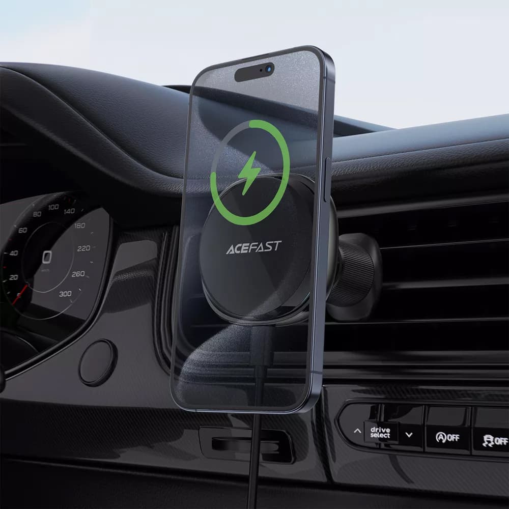 Acefast Držák do auta s bezdrátovým nabíjením D31 pro iPhone MagSafe černý - náhled 4