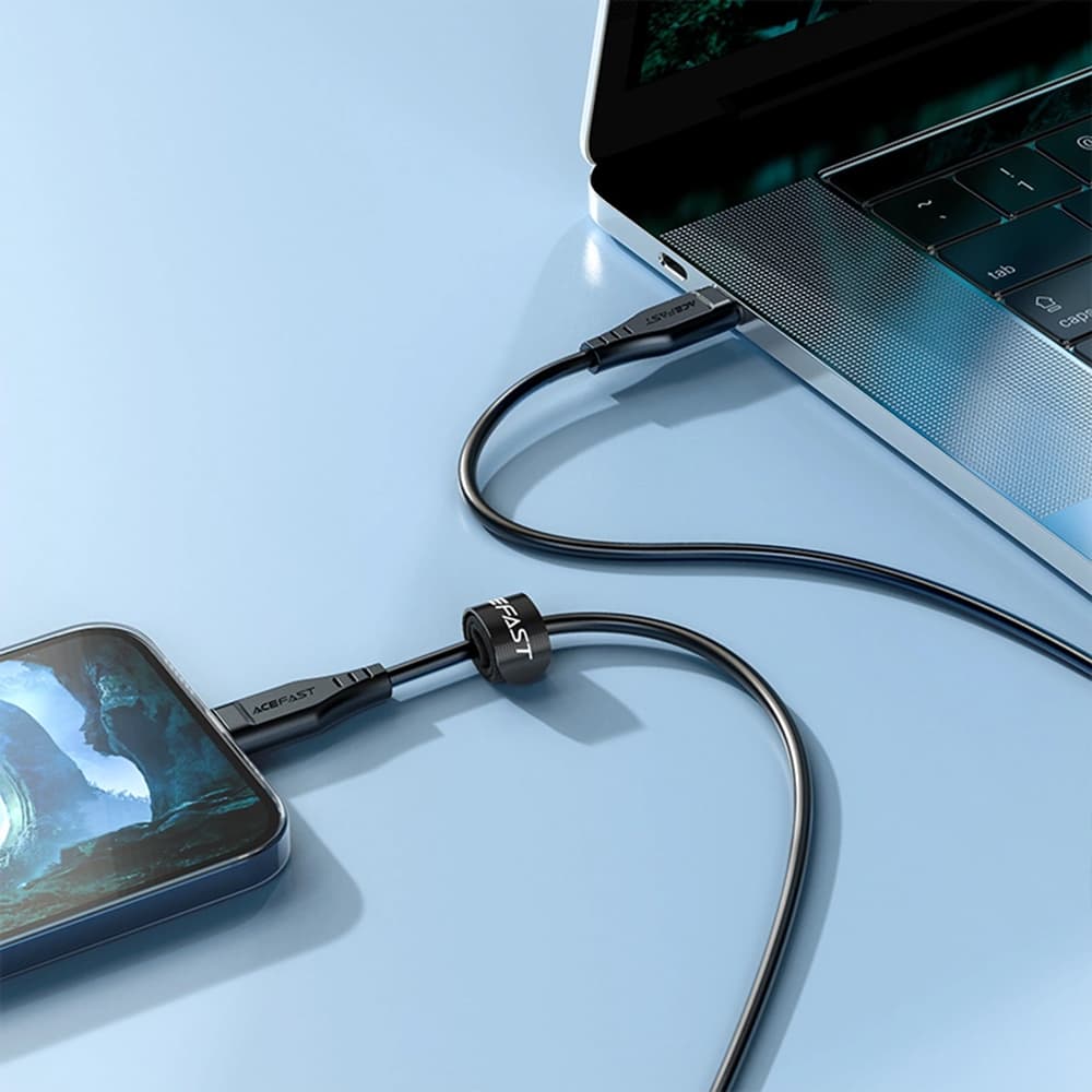 Acefast Datový kabel C3-01 Type-C na Lightning 30W 3A Rychlé nabíjení 1.2m Bílá - náhled 4