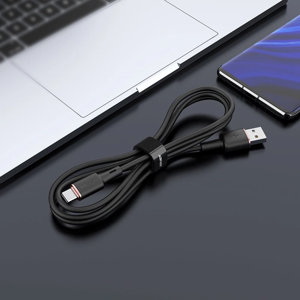 Acefast Datový kabel C2-04 USB na Type-C Rychlé nabíjení 3A 1.2m černý - náhled 4