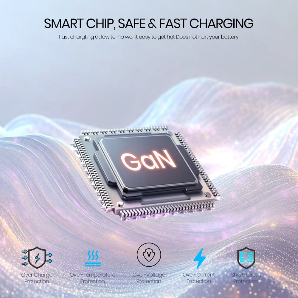 Lito Wall Charger LC17T s kabelem Type-C výstup Type-C PD30W GaN EU černý - náhled 4
