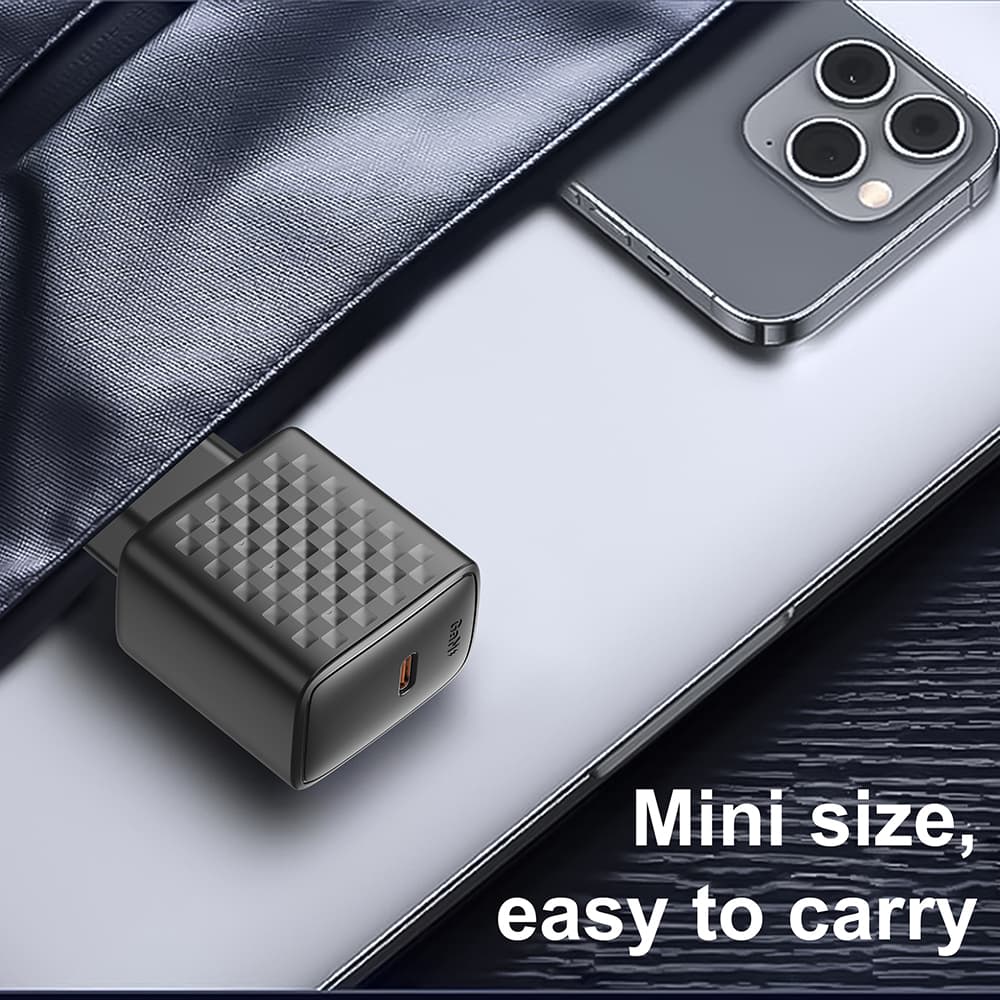 Lito nabíječka do zdi LC13 Type-C PD20W GaN PC nehořlavá EU zástrčka černá - náhled 4