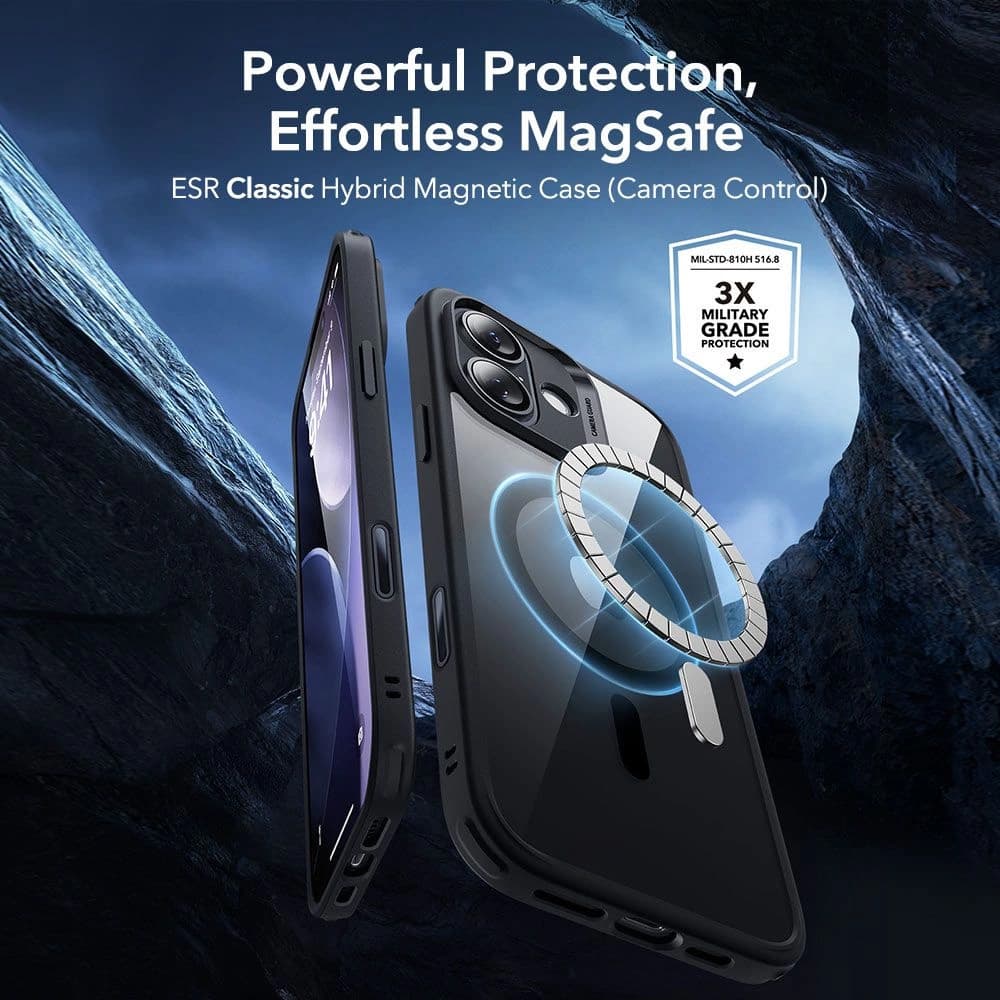 ESR Classic Hybrid HaloLock s ochranným sklem iPhone 17 černá průhledná - náhled 4