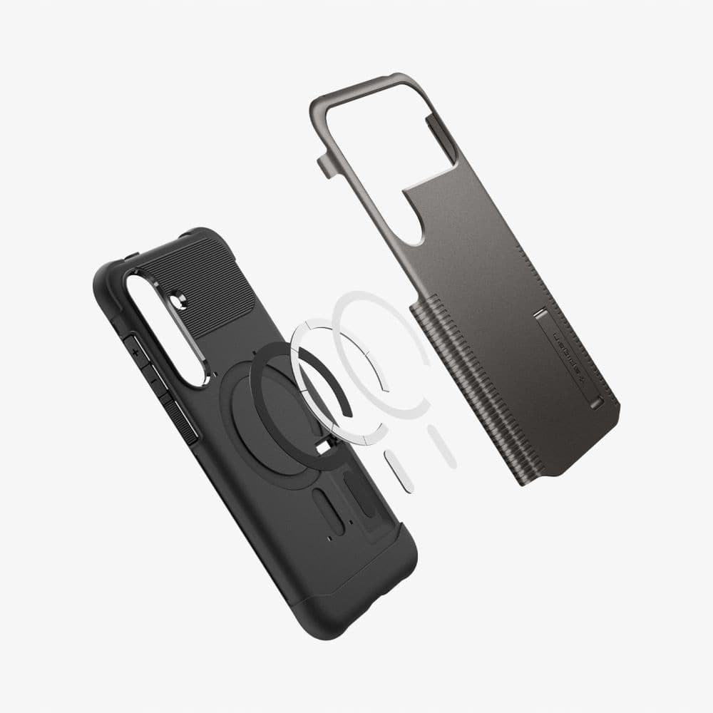 Spigen Slim Armor MagSafe pro Samsung Galaxy S25 FE v barvě gunmetal - náhled 4