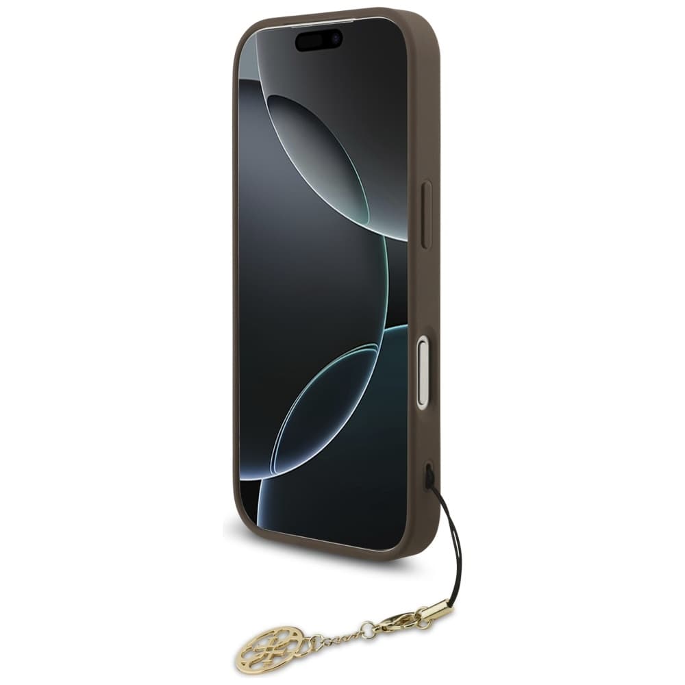 Guess Hardcase 4G Charm Cradle MagSafe iPhone 17 Pro Hnědý - náhled 4