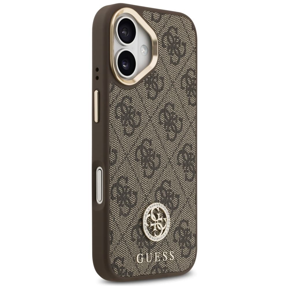 Guess Hardcase 4G Strass Logo MagSafe iPhone 17 Hnědý - náhled 4