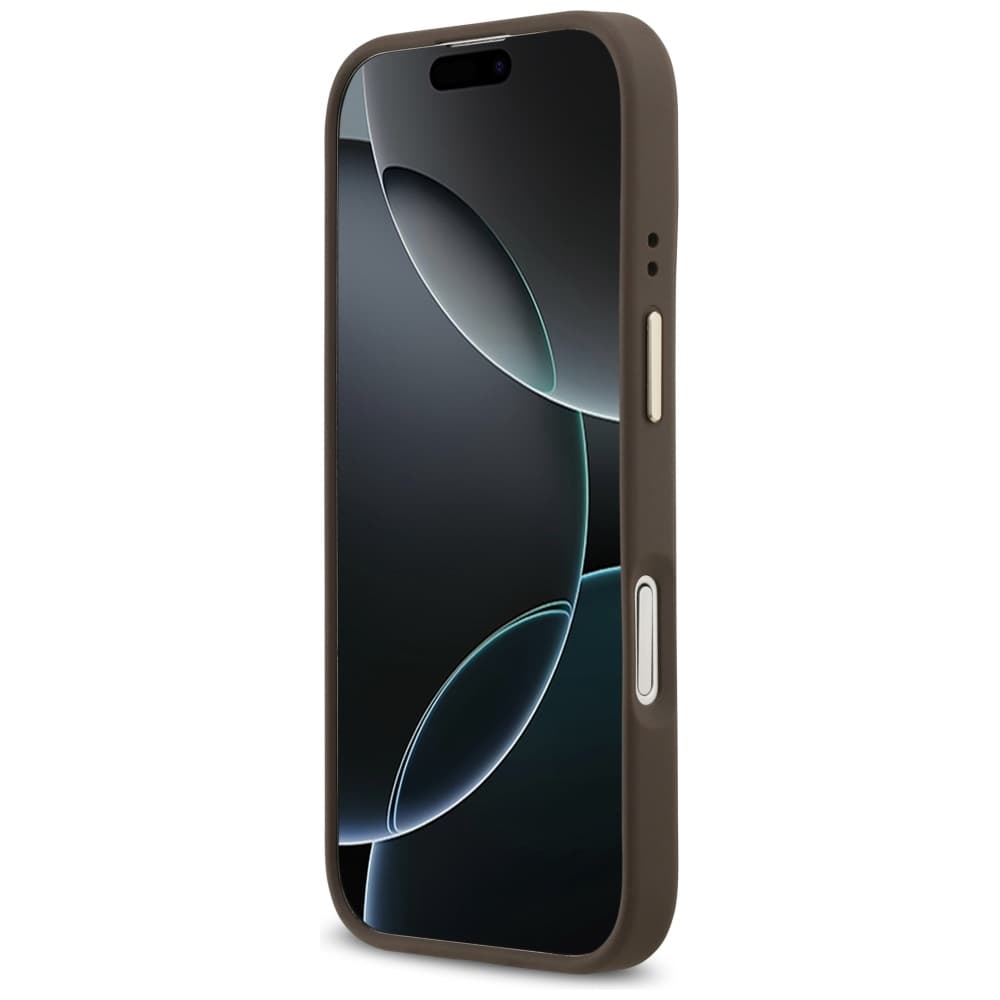 Guess - Pevný kryt 4G Stripe MagSafe (GUHMP17SPG4SEMCW) - iPhone 17 - Hnědá - náhled 4