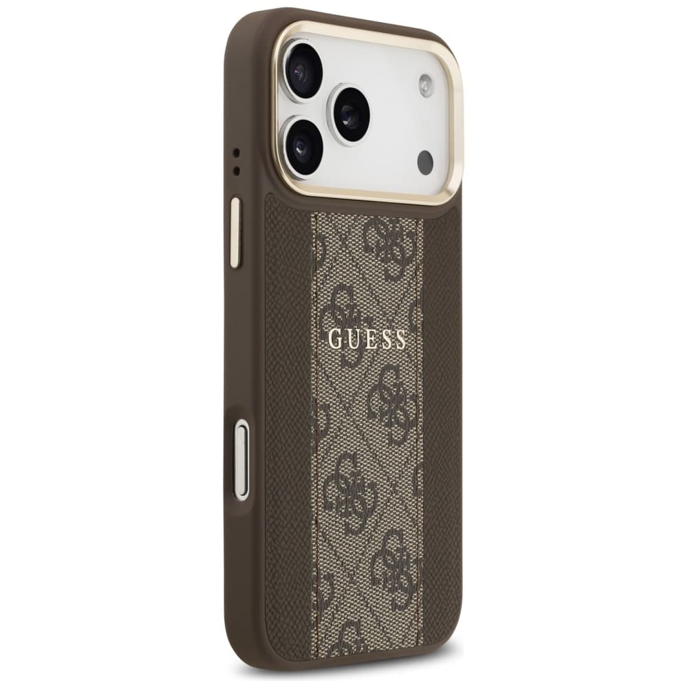 Guess Hardcase 4G Stripe MagSafe iPhone 17 Pro Hnědý - náhled 4