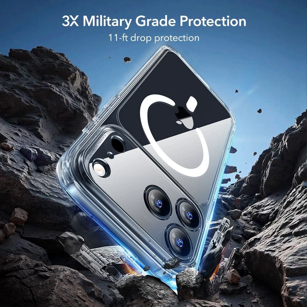 ESR Classic Hybrid HaloLock s ochranným sklem iPhone 17 Pro průhledný - náhled 4