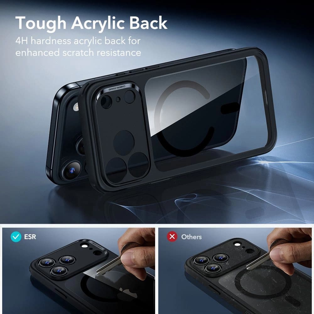 ESR Classic Hybrid HaloLock s ochranným sklem iPhone 17 Pro černá průhledná - náhled 4