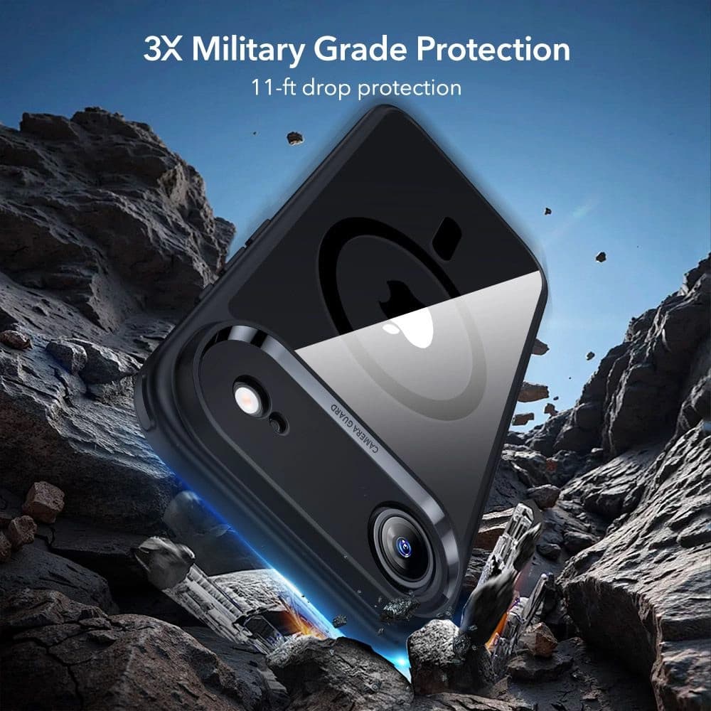 ESR Classic Hybrid HaloLock s ochranným sklem iPhone 17 Air černá průhledná - náhled 4