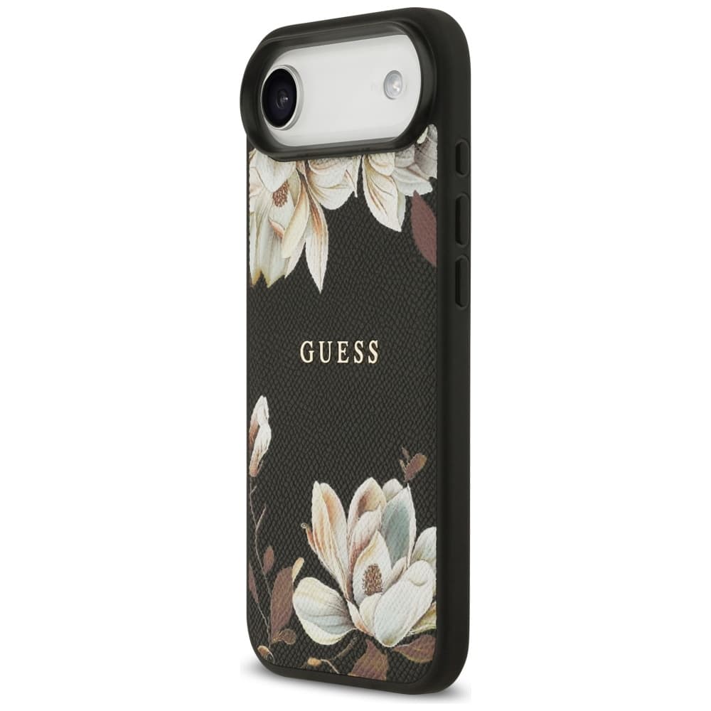 Guess Grained Flowers MagSafe GUHMP17MPGNMPLMK iPhone 17 Air černý - náhled 4