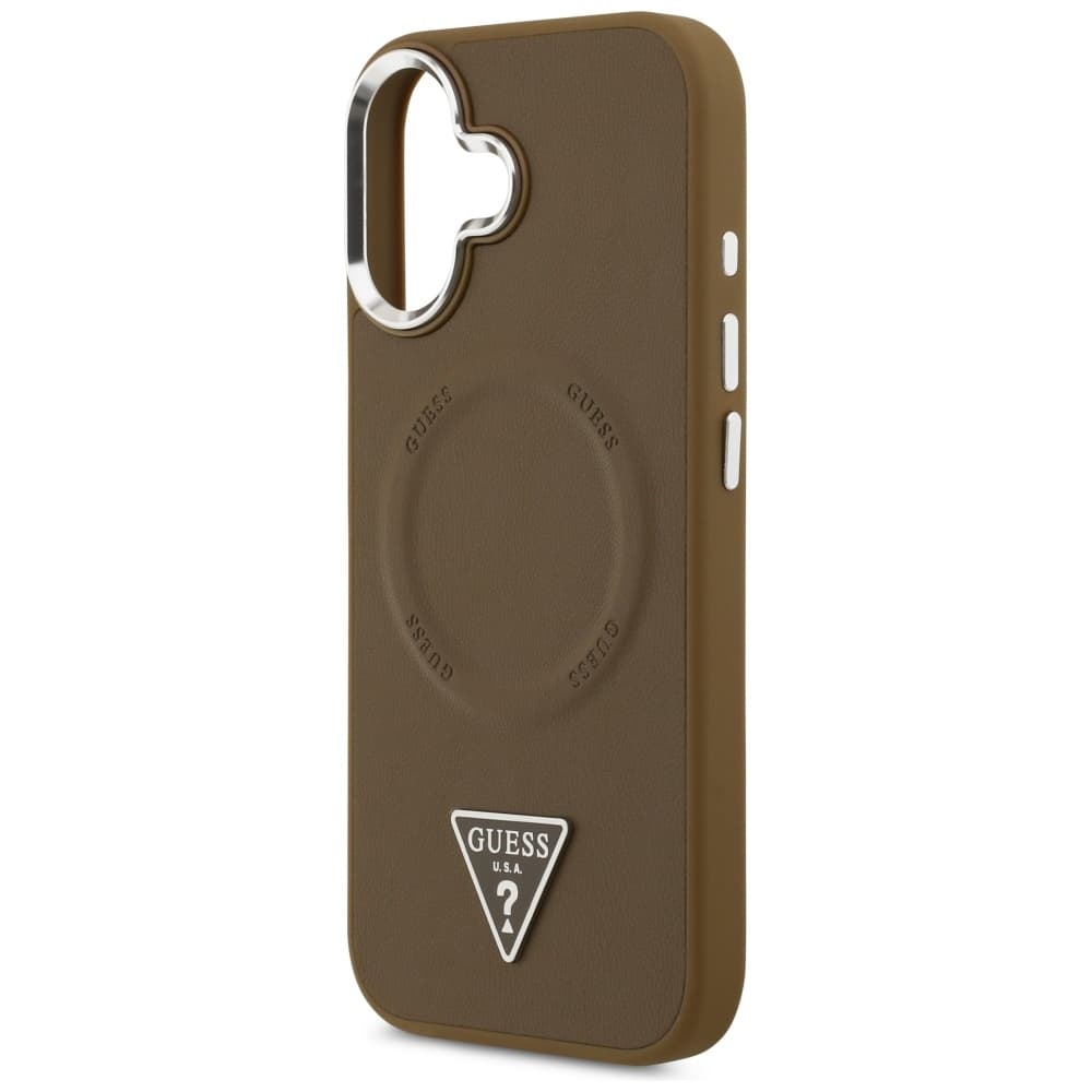 Guess Hardcase Triangle Logo MagSafe iPhone 17 Hnědý - náhled 4