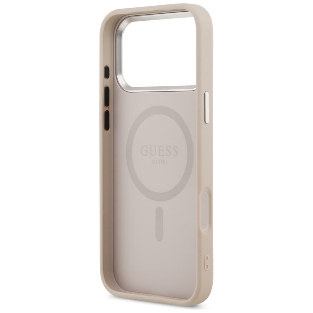 Guess Hardcase Triangle Logo MagSafe iPhone 17 Pro růžová - náhled 4