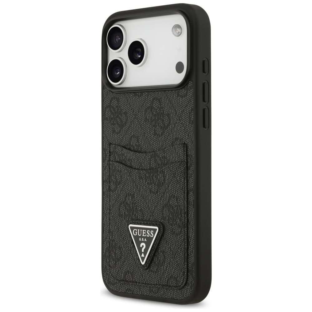 Guess Hardcase 4G Double Card Triangle pro iPhone 17 Pro Max černý - náhled 4