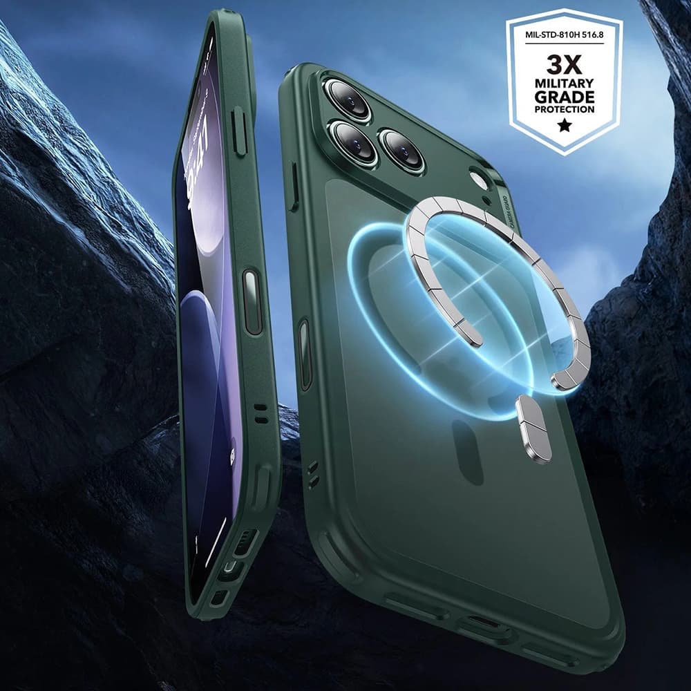 ESR Classic Hybrid HaloLock pro iPhone 17 Pro Max Zelená Mlha - náhled 4