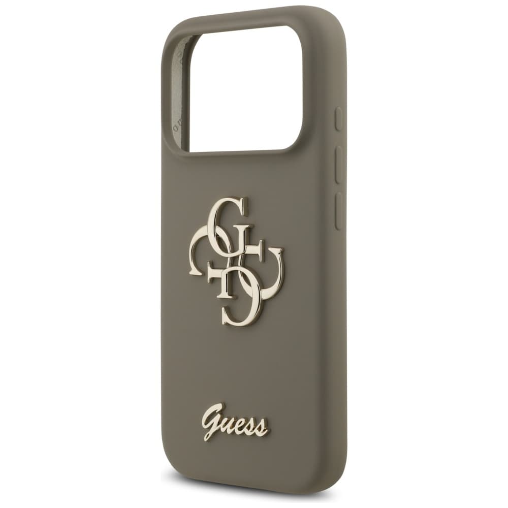 Guess Silicone Big 4G Script GUHCP17LSC4GSMW iPhone 17 Pro hnědý - náhled 4