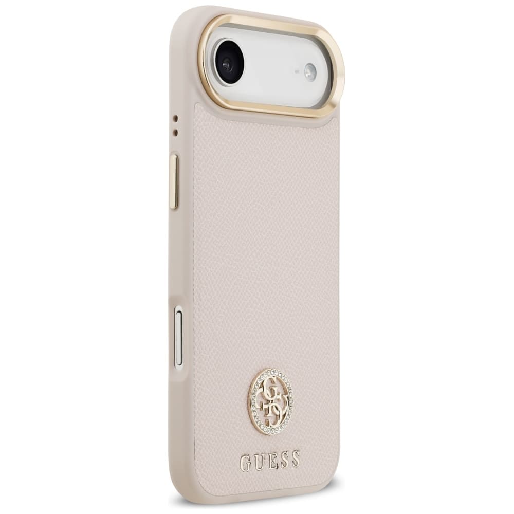 Guess Grained Strass Logo MagSafe GUHMP17MPGCRMDEP iPhone 17 Air růžová - náhled 4