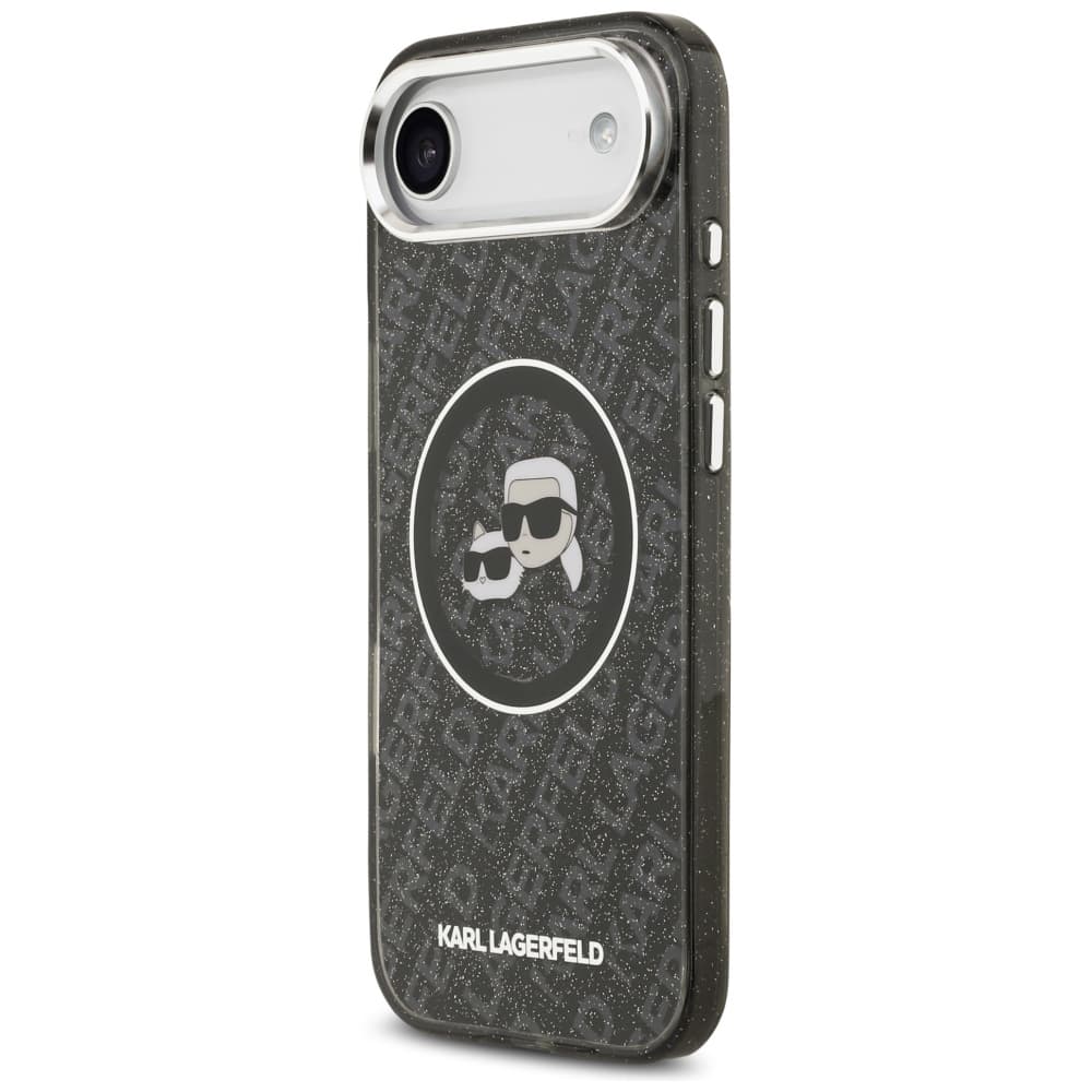 Karl Lagerfeld IML Glitter K&amp;C Heads Logo MagSafe iPhone 17 Air černá - náhled 4